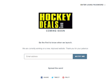 Tablet Screenshot of hockeydeals.com